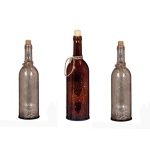 Koristepullo Led valoilla- 2*hopea 1*kupari - mallikappaleet