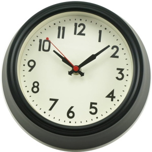Modern Seinäkello musta