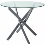 Alba pyöreä ruokapöytä - mustalla jalalla