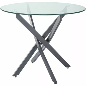 Alba pyöreä ruokapöytä - mustalla jalalla