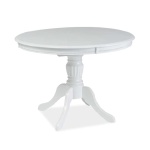 Olivia pyöreä ruokapöytä - Valkoinen - Jatkettava