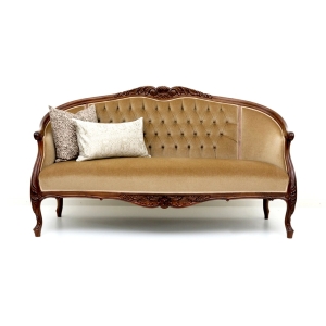 Ranskanrokokoo Sohva Mohair kankaalla