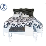 Talonpoikaisrokokoo Divaanisänky 160x200 cm verhoilulla päädyllä