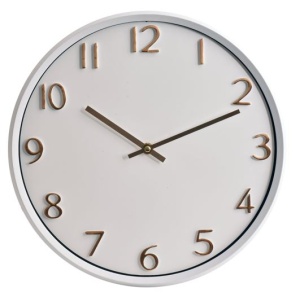 Everton seinäkello valkoinen