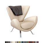 Ambra nojatuoli  Nahkaverhoilulla