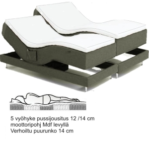 Anatomic moottorisänky Ergo Fox - 160x200 cm