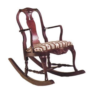 Talonpoikaisrokokoo Keinutuoli - Ruskea