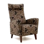 Jazz nojatuoli kuviollisella kankaalla