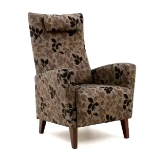 Jazz nojatuoli kuviollisella kankaalla